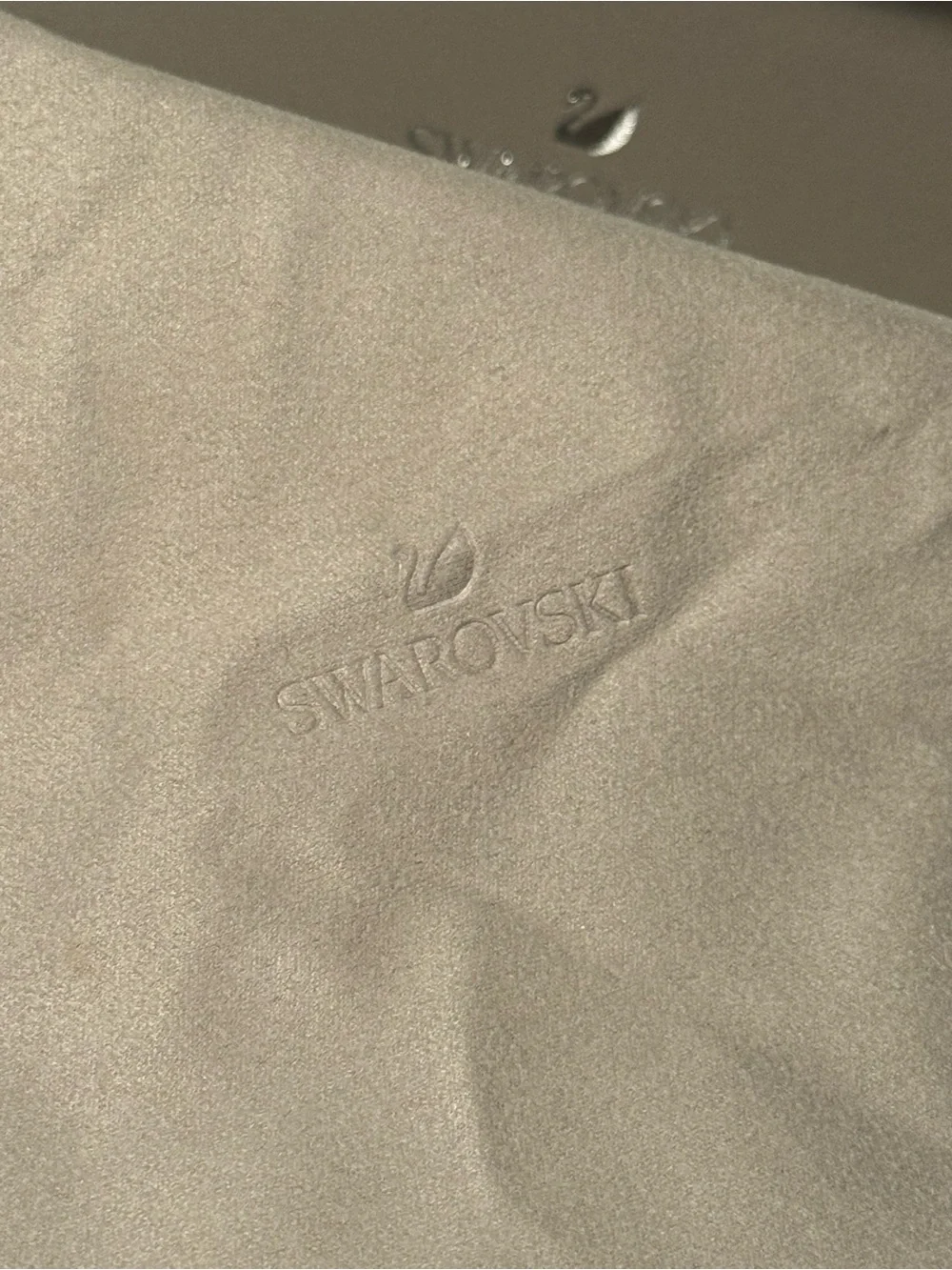 Swarovski Ivory White Glasses Case with Swan Logo